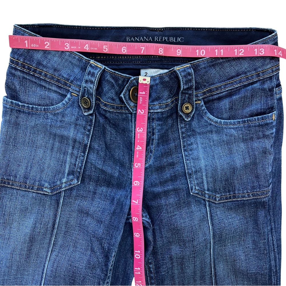 Banana Republic Dark Blue Wide-Leg Flare Jeans - Picture 9 of 16